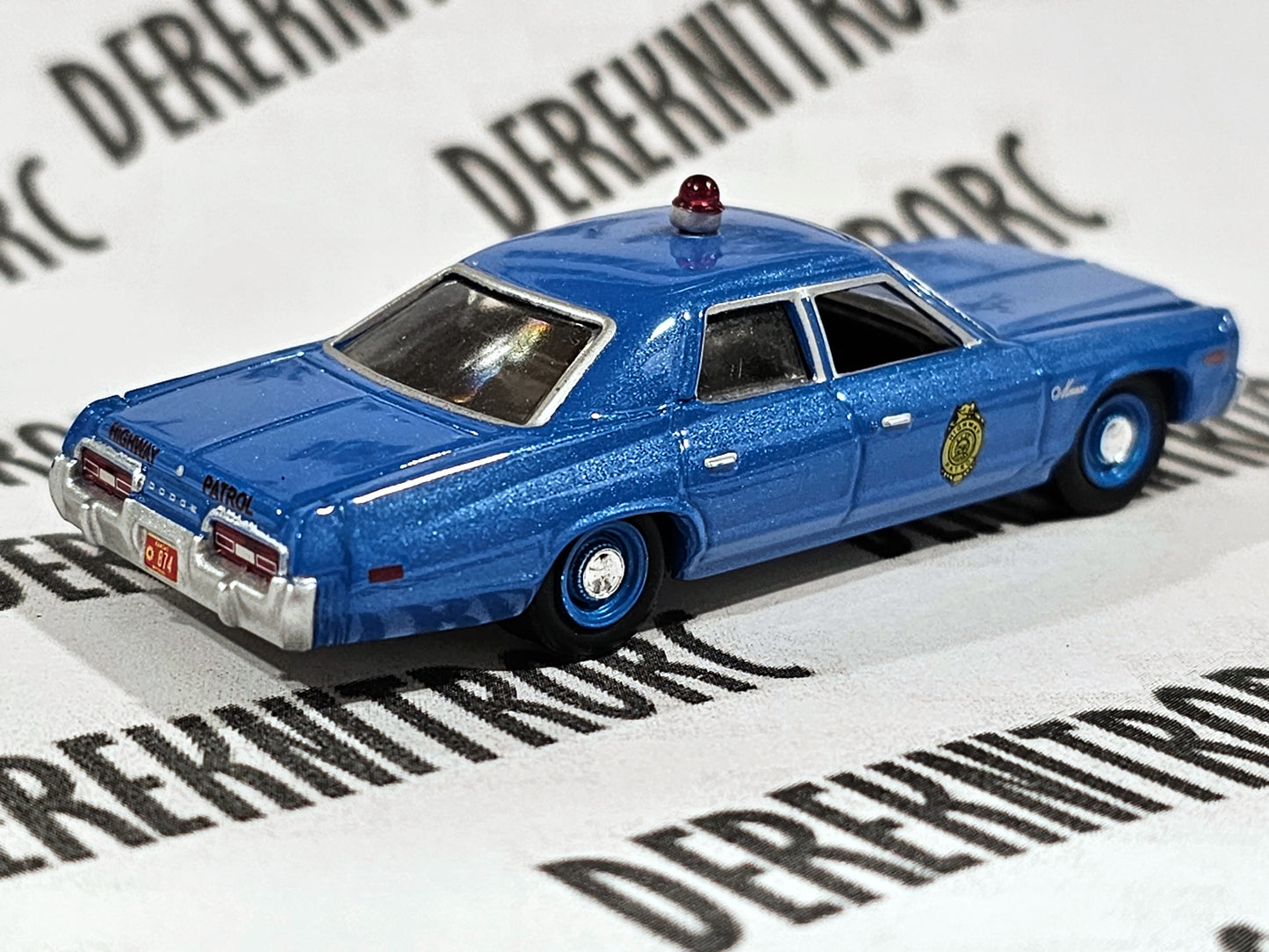 NOT FOR SALE GreenLight Collectibles Deco Sample 1975 Dodge Monaco Hot Pursuit Series 15