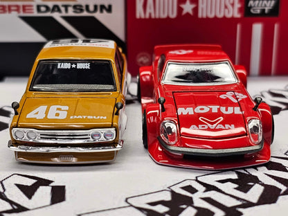MINI GT Kaido House Factory Sealed Datsun Fairlady Z Motul & 510 BRE Pro Set