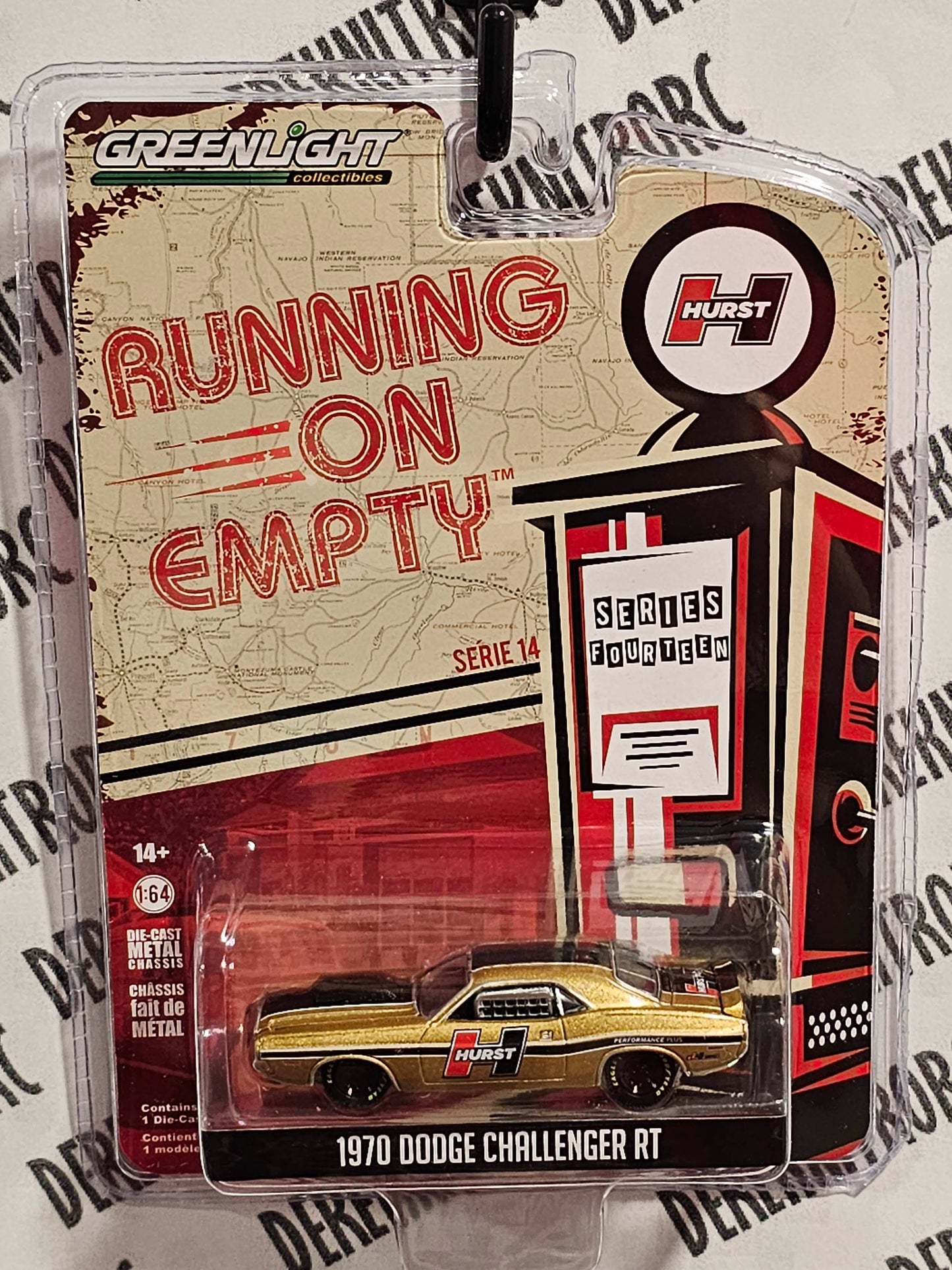 GreenLight Collectibles 1970 Dodge Challenger R/T Hurst Performance Plus Running on Empty