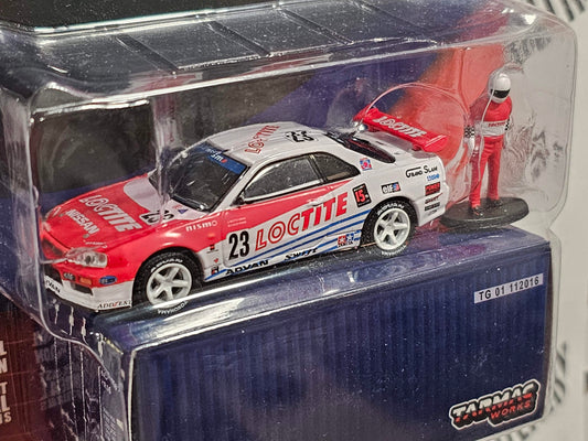 GreenLight Collectibles Tarmac Works 1999 Nissan Skyline GT-R BNR34 Collab Loctite