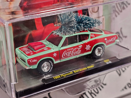 M2 Machines 1968 Plymouth Barracuda HEMI Coca Cola Christmas