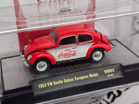 M2 Machines 1953 VW Beetle Deluxe European Model Coca Cola