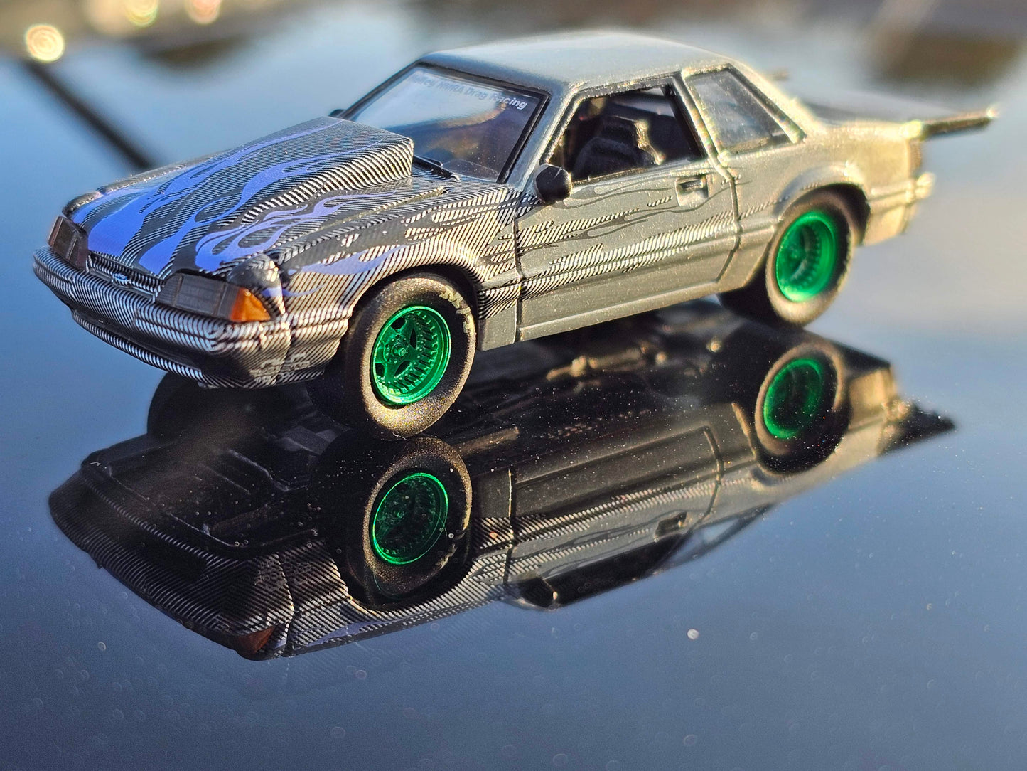 GreenLight Collectibles WRAPS Raw Chase 1990 Ford Mustang Store Exclusive