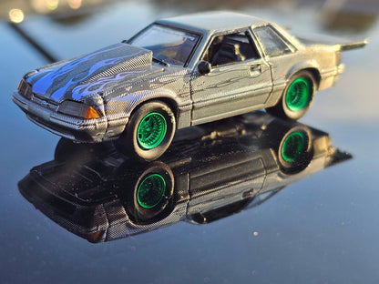"Turbo AWD" Mustang GreenLight Collectibles WRAPS Raw Chase 1990 Ford Mustang Store Exclusive