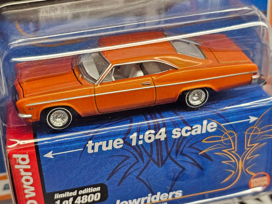 Damaged Auto World Custom Lowrider 1966 Chevy Impala SS Orange