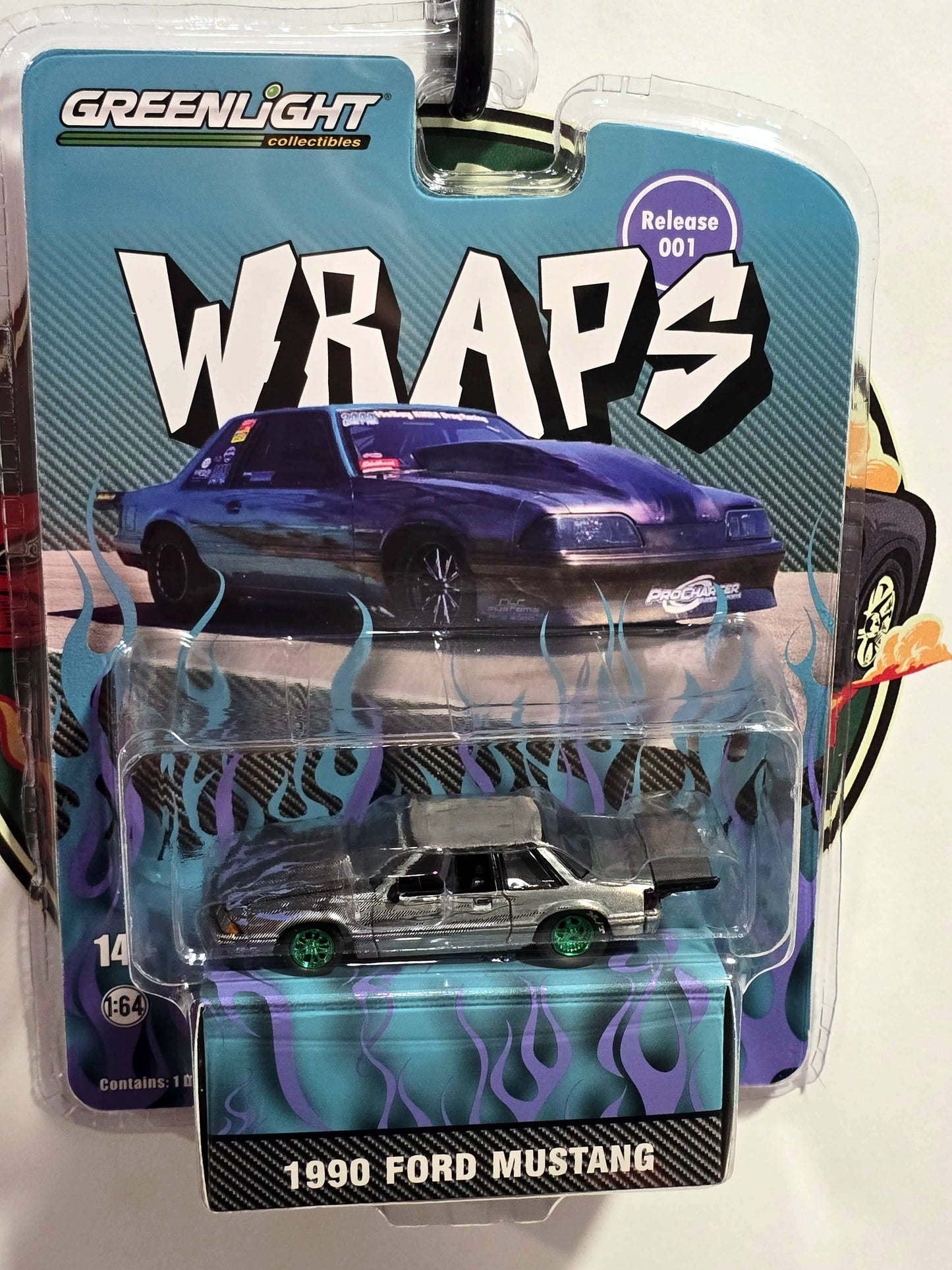 GreenLight Collectibles WRAPS Raw Chase 1990 Ford Mustang Store Exclusive