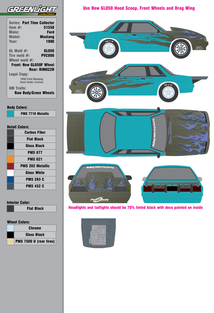 GreenLight Collectibles WRAPS 1990 Ford Mustang Store Exclusive