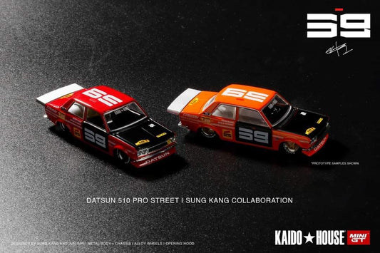 MINI GT Kaido House Factory Sealed Datsun 510 Orange & Red Set